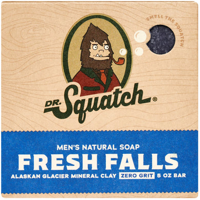 Dr. Squatch All Natural Bar Soap for Men with Zero Grit, Fresh Falls 5 OZ (141g)