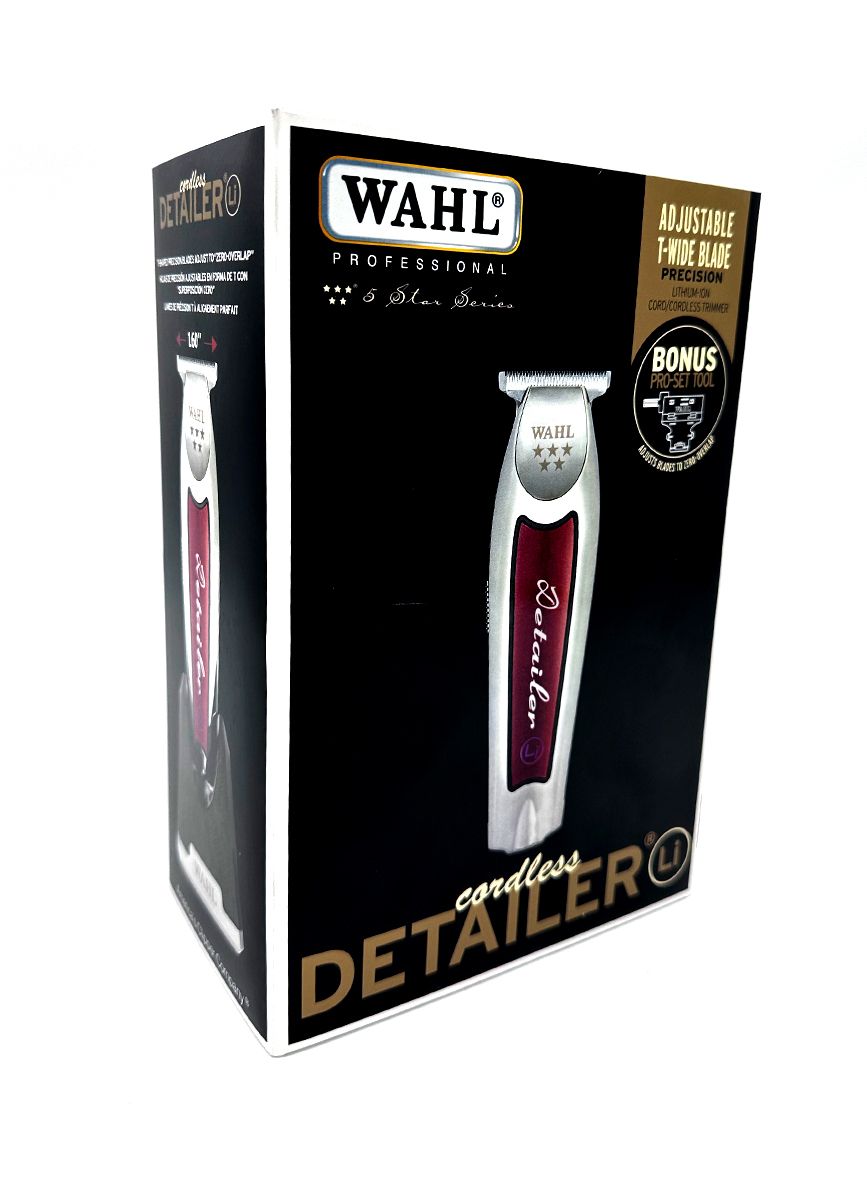 WAHL Cordless Detailer Adjustable T-Wide Blade Precision – Triple