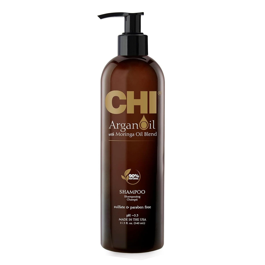 CHI Argan Oil With Moringa Oil Shampoo Sulfate & Paraben Free 11.5 fl oz (340ml)