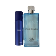 Wild Blues Eau De Parfum 115ml 3.9 FL OZ + FREE Deo Spray! By Fragrance World