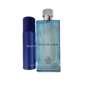 Wild Blues Eau de Parfum 115ml 3.9 fl oz + Free Deo Spray! by Fragrance World | Triple Traders