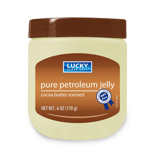 Pure Petroleum Jelly Skin Protectant Cocoa Butter Scented By Lucky Super Soft 6 oz (170g)