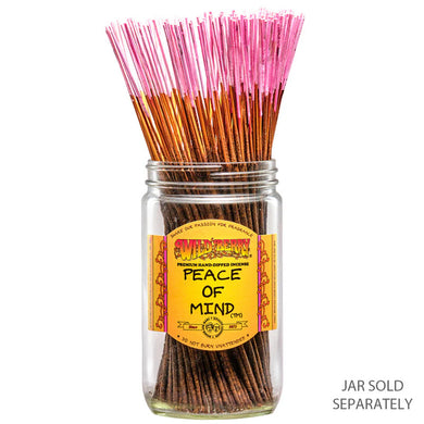 Peace of Mind 100x Incense Sticks By Wild Berry Made in USA 100 count stick bundle