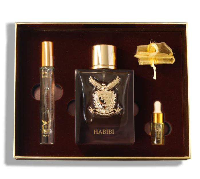 Habibi Private Perfumer By Parfums Parour 3 Piece Set - 100ml Perfume - 10ml Perfume - 4ml Perfumed Oil