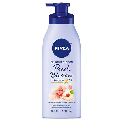 Nivea Oil Infused Body Lotion Peach Blossom & Avocado Oil 16.9 Oz. 500ml