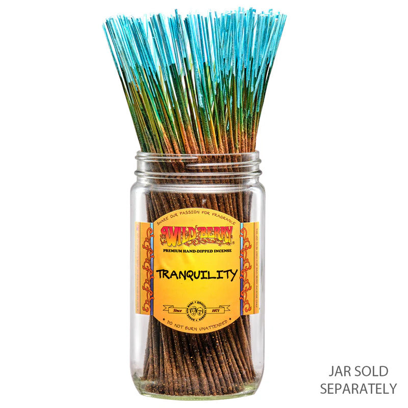 Tranquility 100x Incense Sticks By Wild Berry Made in USA 100 count stick bundle