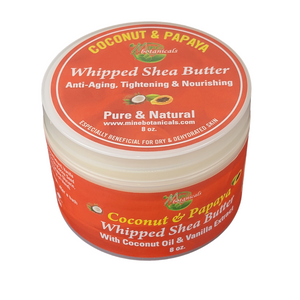 Coconut & Papaya Whipped Shea Butter 8 oz By Mine Botanicals