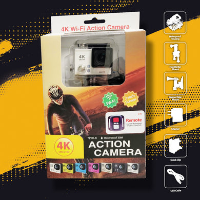 4K Wi-Fi Action Camera with Accessories 2 Inch Screen