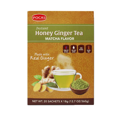 Pocas Honey Ginger Tea, Matcha, 12.7 Ounce, 20 Bags