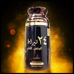 24 Carat Pure Gold Concentrated Extra Long Lasting Perfumed Spray By Lattafa 250ml 9 FL OZ.jpg