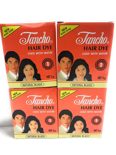 4 Packs Tancho Natural Black Hair Dye Japanese 6 Gram each 24 Gram Total