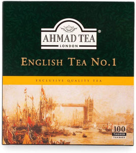 Ahmad Tea English Tea No.1 Tagged Teabags, 100 Count
