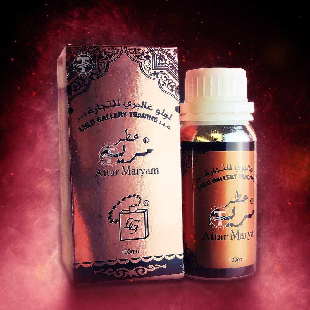 Attar Maryam - Rose Gold - Oriental Concentrated Oil Perfume 100gm - Free From Alcohol - By Lulu Gallery