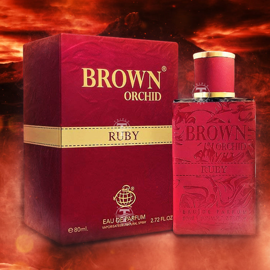 Brown Orchid - Ruby - By Fragrance World - 80ml 2.72 FL OZ