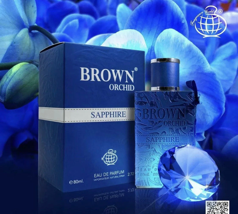 Brown Orchid SAPPHIRE Perfume By Fragrance World 80 ML: Best Seller Worldwide