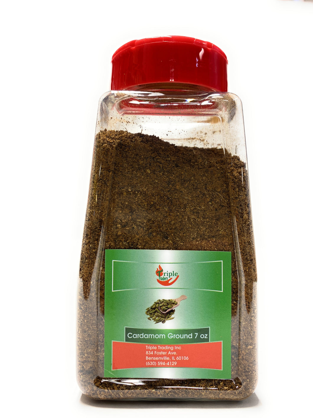 Cardamom Ground 7 oz. by Triple Traders Premium Quality Spices