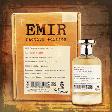 Emir Factory Edition | Rich Santal | Oriental Perfume By Paris Corner | 3.4 Fl Oz 100ml *New On The Market*