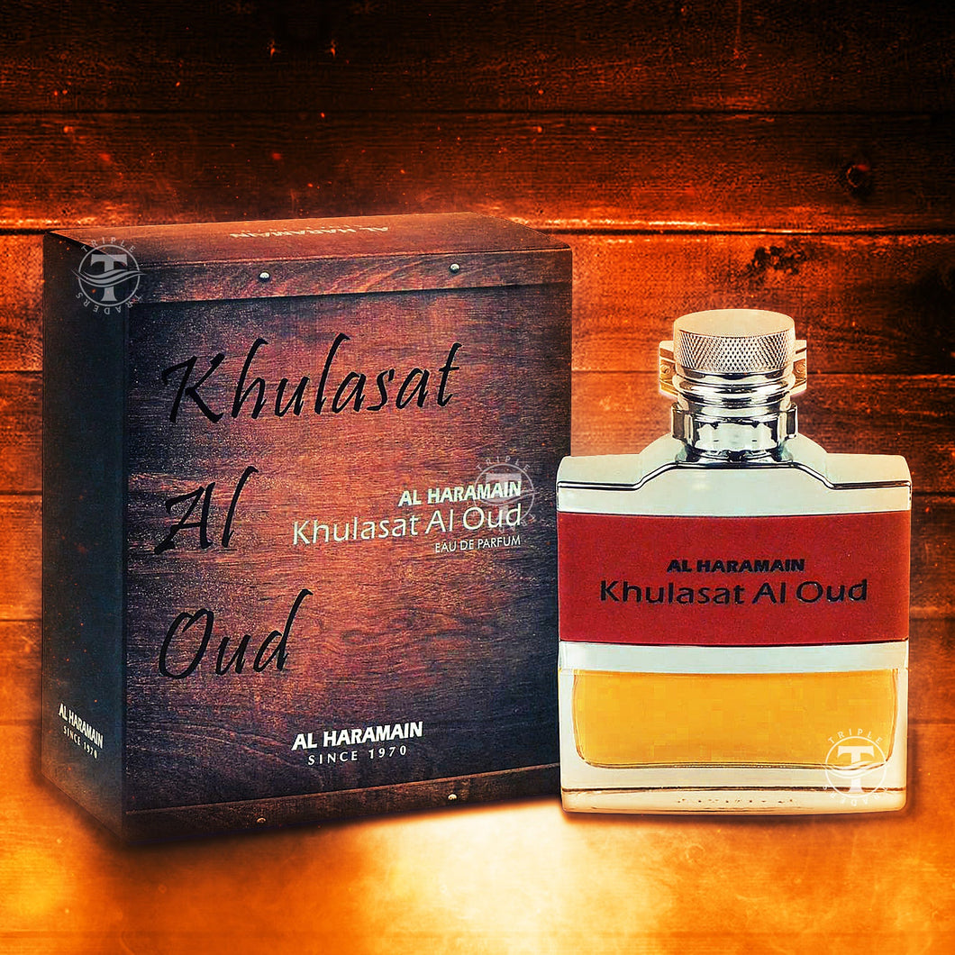 Khulasat Al  Oud Al Haramain Eau De Parfum Orienal Perfume 100ml 3.33 Fl Oz