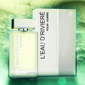 L'eau D'riviere Pour Homme Eau De Parfum By Fragrance World 100ml 3.4 Fl Oz Oriental Perfume Cologne Spray