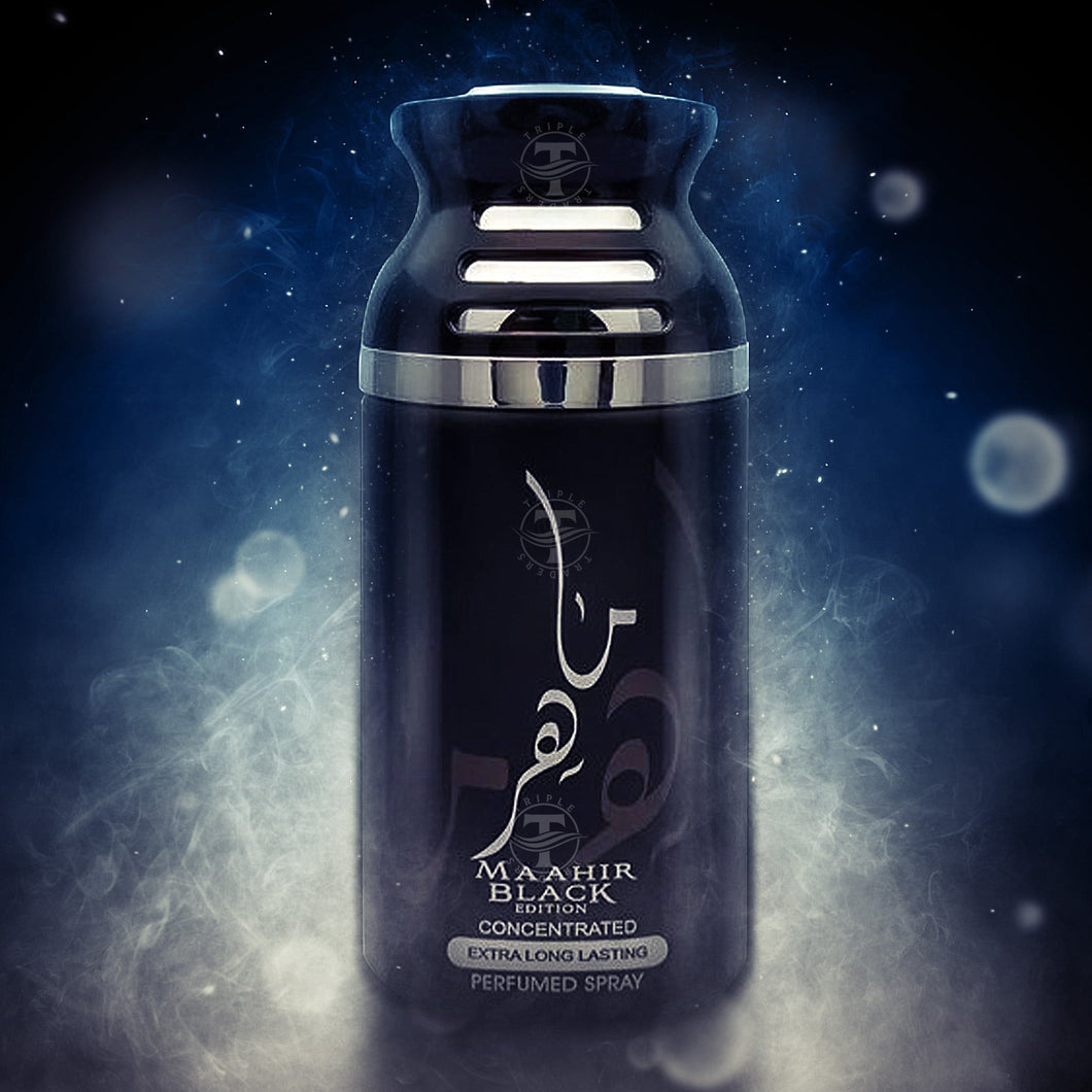 Maahir Black Edition | Concentrated Extra Long Lasting Perfumed Spray | Oriental Perfume 250ml | By Lattafa