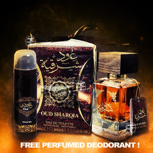 Oud Sharqia Eau De Parfum With FREE Perfumed Deodorant Inside! By Ard Al Zaafaran 80ml 2.72 FL OZ