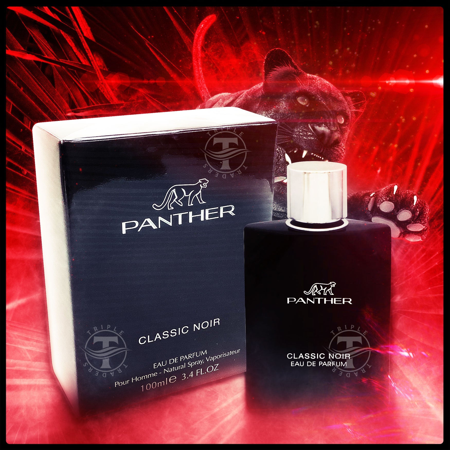 Panther Classic Noir Eau de Parfum by Fragrance World 100 ML Hot Rich Fragrance