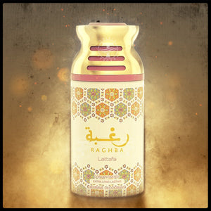 Raghba Concentrated Extra Long Lasting Perfumed Spray By Lattafa 250ml 9 FL OZ