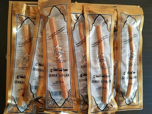 Sewak Al-Falah: Miswak (Traditional Natural Toothbrush) (10 Pack) No need for Thoothpaste