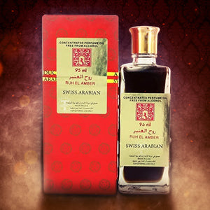 Swiss Arabian - Ruh El Amber - 95ml Concentrated Perfume Oil * FREE FROM ALCOHOL *