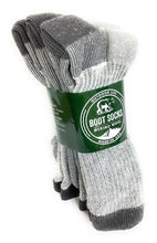 3 pair Dark Grey Men's Outdoor Life Merino Wool Thermal Boot Gray Socks 10-13