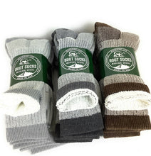 3 pair Light Grey Men's Outdoor Life Merino Wool Thermal Boot Gray Socks 10-13