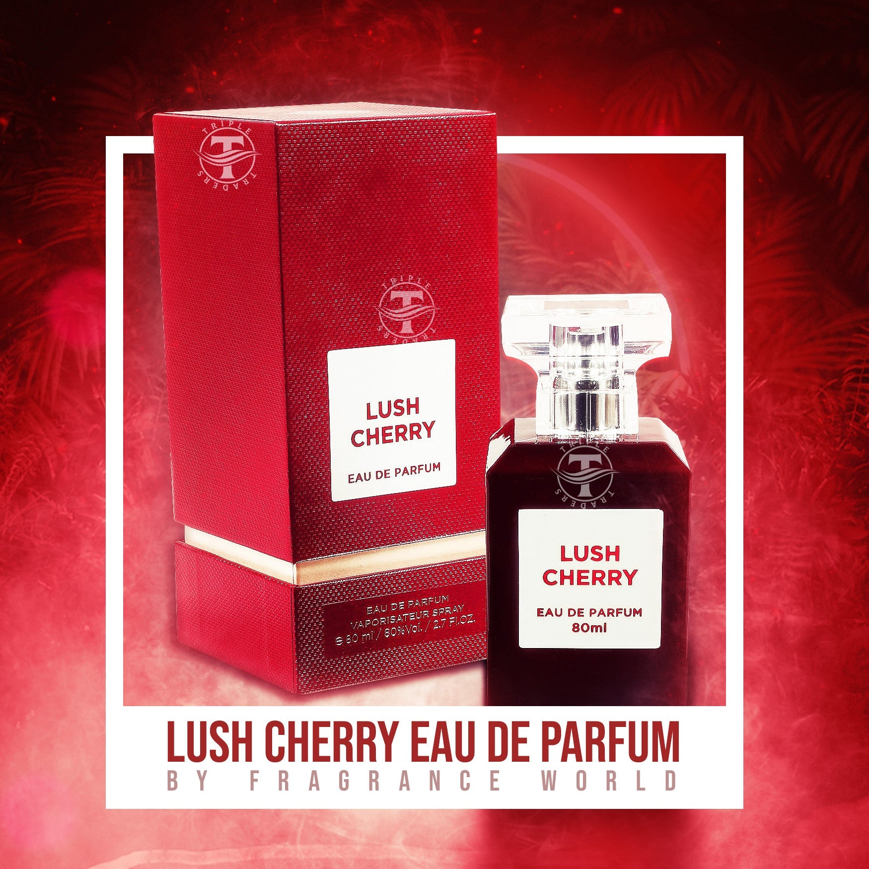 Lush Cherry Eau De Parfum By Fragrance World 80ml 2.7 FL OZ – Triple Traders
