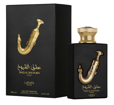 Lattafa Perfumes Ishq Al Shuyukh Gold EDP - Eau De Parfum 100ml(3.4 oz) Unisex | Caramel, Saffron, Tonka Bean, Suede Leather