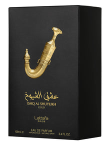 Lattafa Perfumes Ishq Al Shuyukh Gold EDP - Eau De Parfum 100ml(3.4 oz) Unisex | Caramel, Saffron, Tonka Bean, Suede Leather