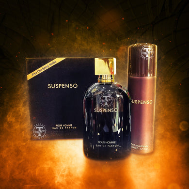 Suspenso Pour Homme with FREE Deo Spray Eau De Parfum 100ml 3.4 FL OZ By Fragrance World