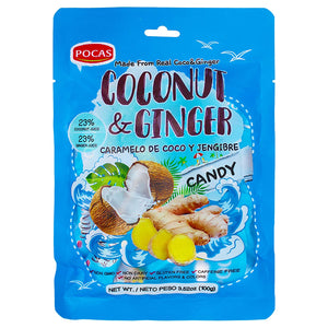Pocas Hard Candy, Coconut & Ginger, 100 Gram