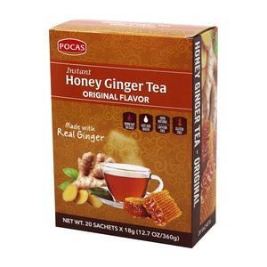 Pocas Honey Ginger Tea, Original, 12.7 Ounce, 20 Bags