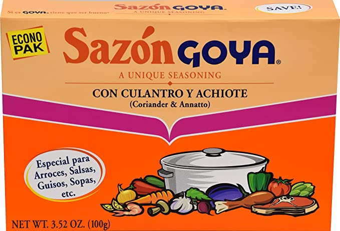 Sazon Goya Coriander & Annatto 20 packets Original A Seasoning 3.52 oz (100 g) Spices