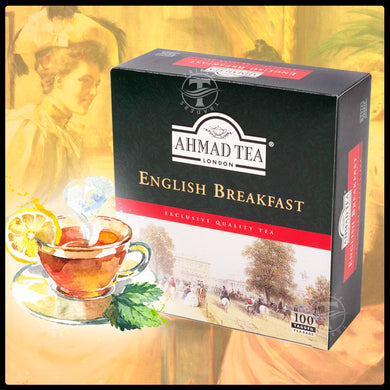 Ahmad English Breakfast - 100 tagged tea bags - Exclusive Quality Teas