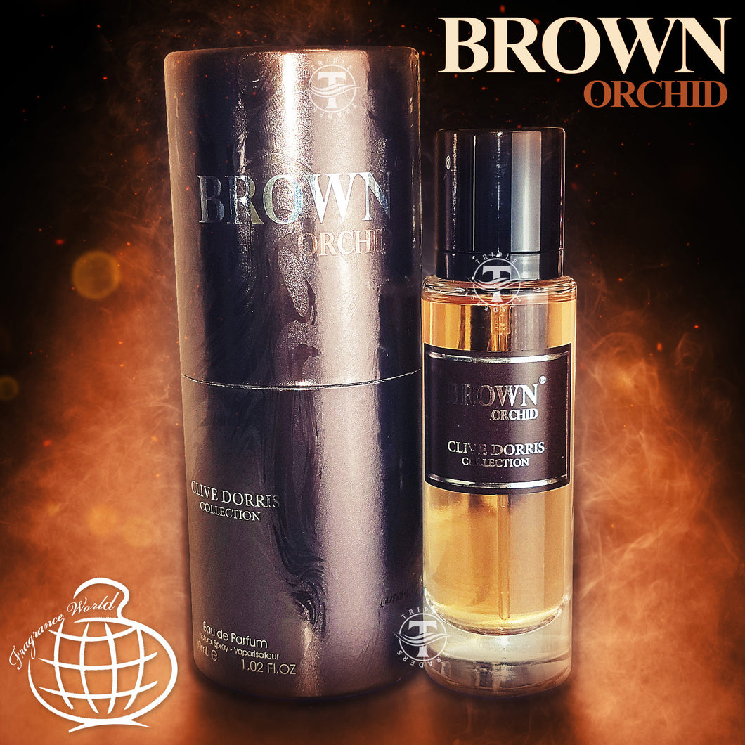 Brown Orchid 30ml 1.02 oz Clive Dorris Collection Eau de Parfum by Fragrance World Oriental Perfume Cologne | Triple Traders