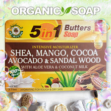 Essential Shea Mango Cocoa Avocado & Sandal Wood - Organic Soap - 100% Natural By Al-Riyan