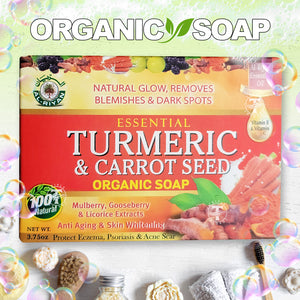 Essential Turmeric & Carrot Seed - Organic Soap - 100% Natural By Al-Riyan
