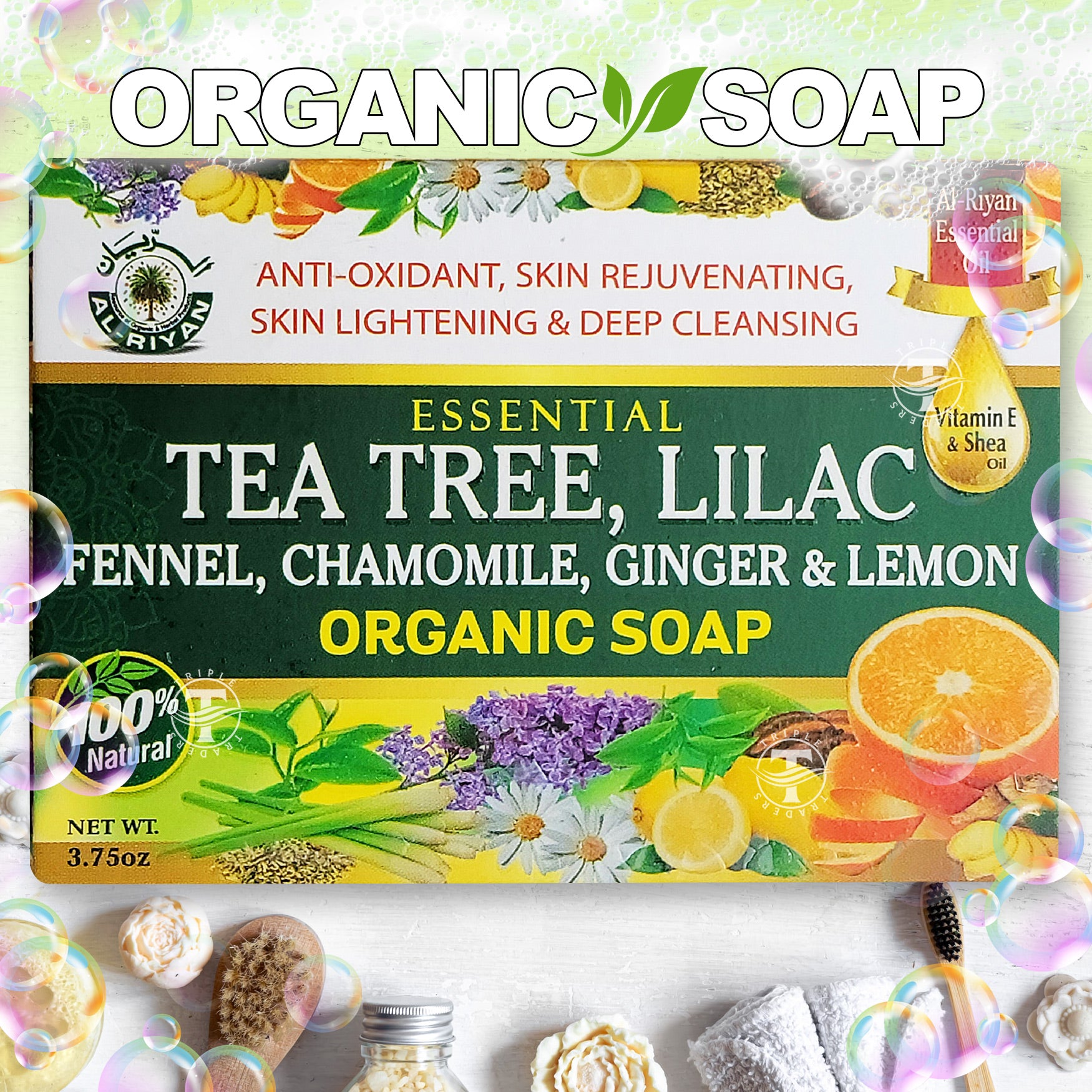 Organic Soap in India; Strong Moisturizing 3 Material Herb Vegetable Oil  Glycerin - Arad Branding