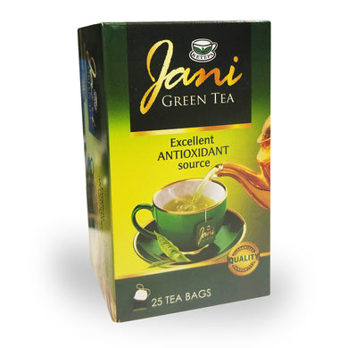 Ketepa - Jani Green Tea Original Green Tea Flavor - 25 Tea Bags - Net Weight 50g