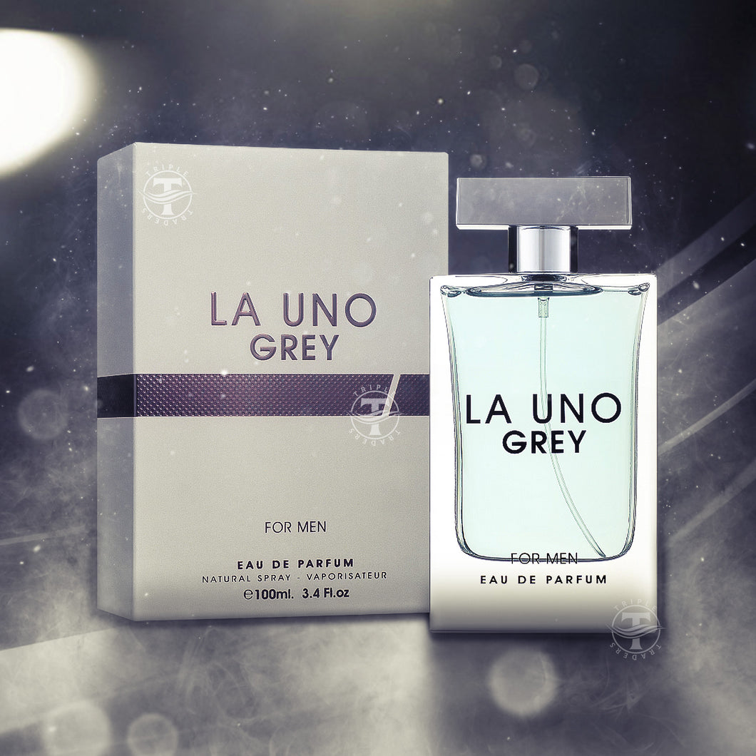La Uno Grey For Men Eau De Parfum By Fragrance World 100ml 3.4 FL OZ