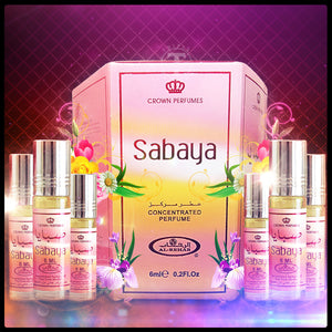 Sabaya Concentrated Perfume by Al-Rehab 6x PIECES Roll-On 6ml 0.2 FL Oz.