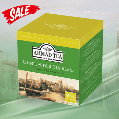 Ahmad Tea - Gunpowder Supreme - Exclusive China Green Tea - 500gm