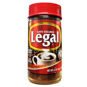 Cafe Soluble Legal | Instant Coffee Crystals | With Caramelized Sugar | 3.5 Ounces (100g) | 100% Pure Coffee