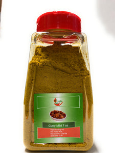 Curry Ground Mild 7 oz. by Triple Traders Premium Quality Seasoning Spices