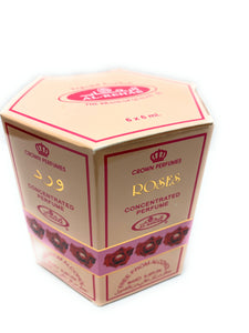 Box of 6 - Roses Attar 6ml Rollon Bottle By Al-Rehab (UAE) Alrehab